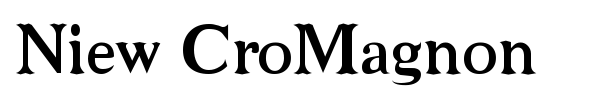 Niew CroMagnon font preview